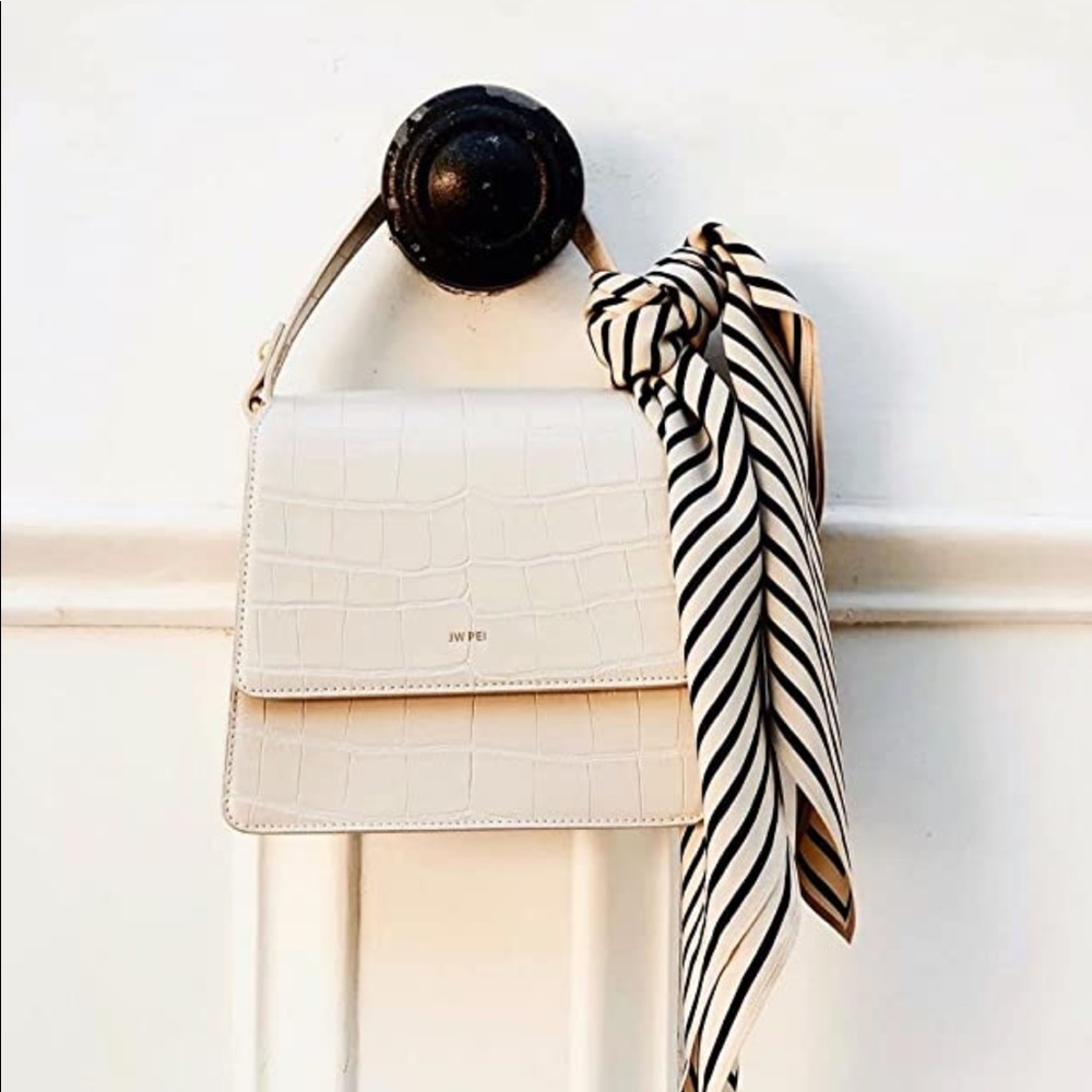 JW PEI Fae Top Handle Crossbody - Ivory Croc